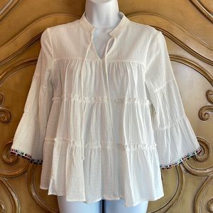 NWT Altar’d State white gauze swing top